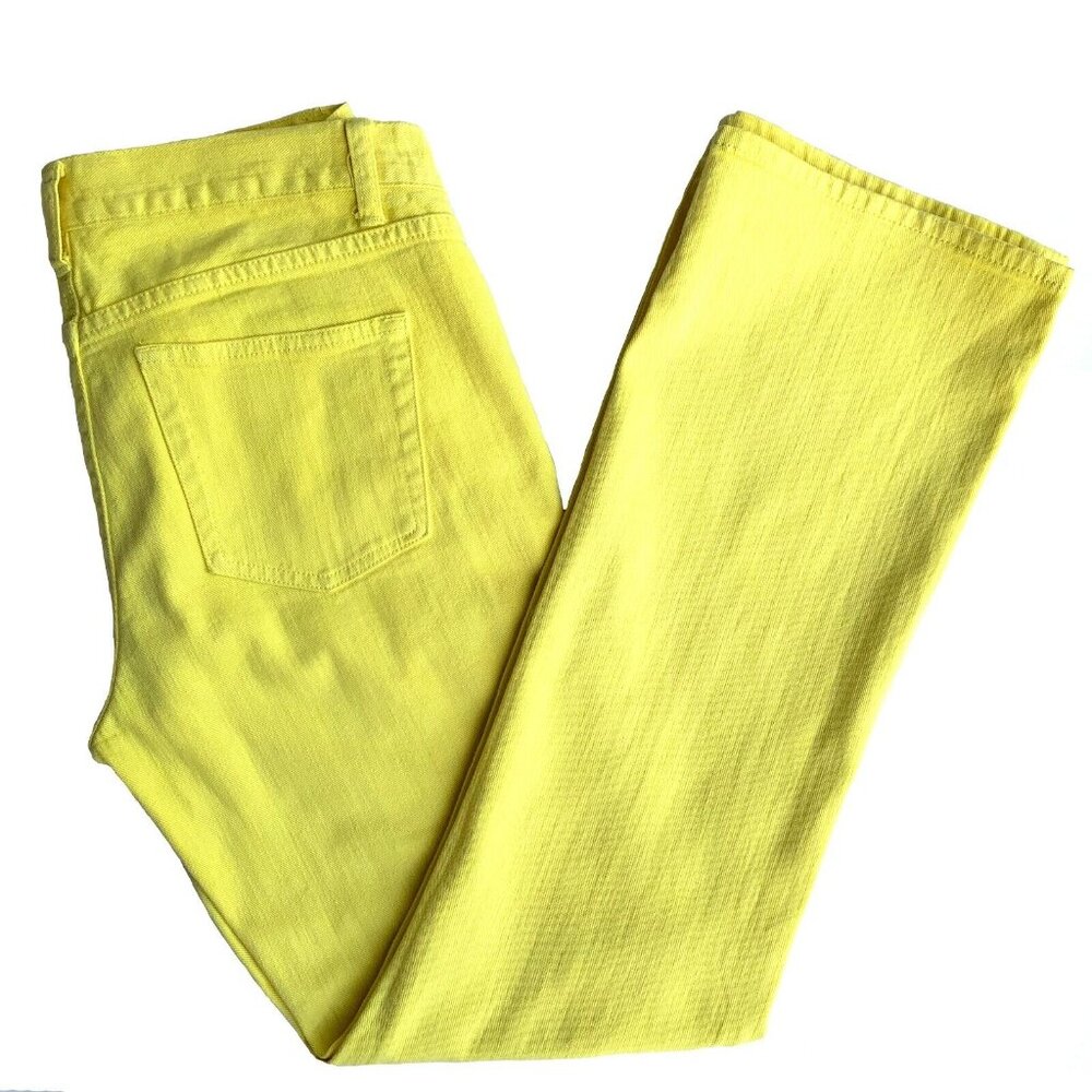 Women's Boot Cut Low Rise Jeans Bright Yellow - Picture 5 of 14